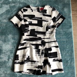 Akira short sleeved brush stroke mini dress